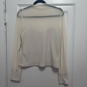 Cream Sheer Women's Top